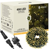 LED-Lichterkette 25,5 m Innen Außen Warmweiß 400 LEDs LED-Lichterkette 25,5 m Innen Außen Warmweiß 400 LEDs von SPRINGOS