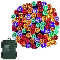 LED-Lichterkette 5,5 m batteriebetrieben 50 LEDs 8 Modi buntes Licht LED-Lichterkette 5,5 m batteriebetrieben 50 LEDs 8 Modi buntes Licht von SPRINGOS