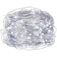 LED-Lichterkette mit 50 LEDs 500 cm Kaltweiß Batterie von SPRINGOS