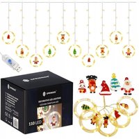 LICHTVORHANG Girlande 110 LED Eiszapfen USB 300 cm WEIHNACHTSKUGELN LICHTER von SPRINGOS