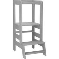 Lernturm in Grau Montessori Küchenhelfer für Kleinkinder Massivholz Lernturm in Grau Montessori Küchenhelfer für Kleinkinder Massivholz von SPRINGOS