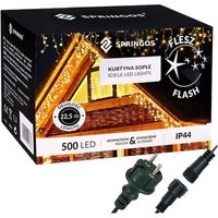Lichtervorhang 500 LEDs Flash 22,5 m Warmweiß Lichtervorhang 500 LEDs Flash 22,5 m Warmweiß von SPRINGOS