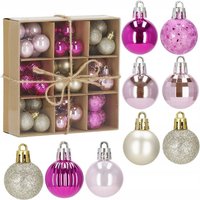 SET VON WEIHNACHTSBAUMKUGELN 54Stk rosa silber mix Weihnachtsbaumkugeln Weihnachten SET VON WEIHNACHTSBAUMKUGELN 54Stk rosa silber mix Weihnachtsbaumkugeln Weihnachten von SPRINGOS