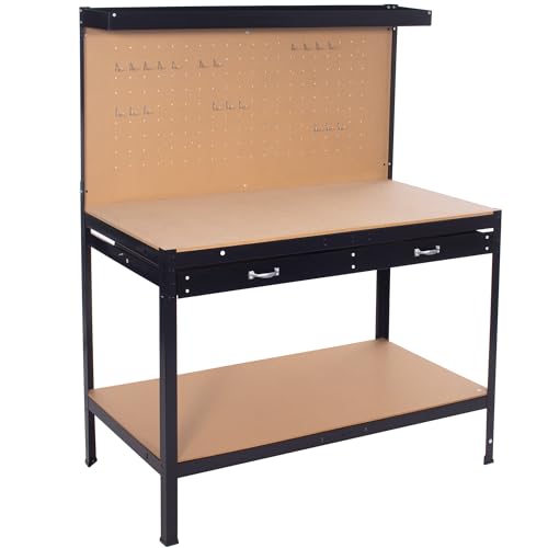SPRINGOS Arbeitstisch mit Lochwand Schublade Ablageplatten SPRINGOS Arbeitstisch mit Lochwand Schublade Ablageplatten von SPRINGOS