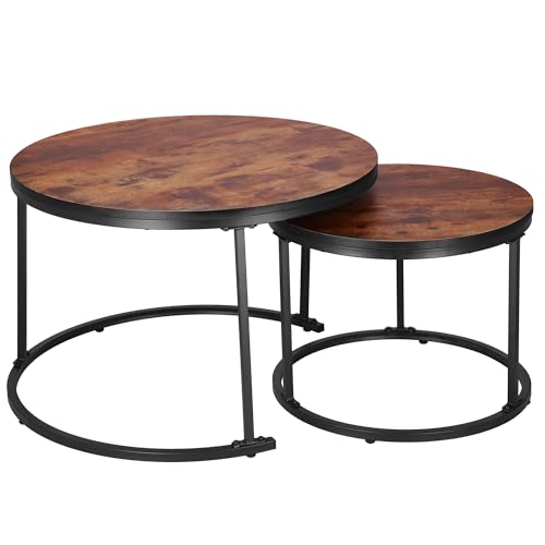SPRINGOS Beistelltische Couchtische 2er-Set Runde Tischplatte 70 cm und 50 cm max. Belastung 15 kg Metall Wohnzimmer SPRINGOS Beistelltische Couchtische 2er-Set Runde Tischplatte 70 cm und 50 cm max. Belastung 15 kg Metall Wohnzimmer von SPRINGOS