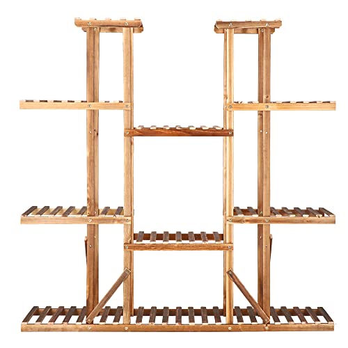 SPRINGOS Blumenständer Blumentreppe aus Holz Pflanzentreppe Pflanzenständer von SPRINGOS