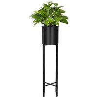 SPRINGOS Blumenständer m. Übertopf Metall 16 x 74 cm Blumensäule Pflanzenhocker Blumentisch Blumentopf Loft Design Matt Schwarze Deko SPRINGOS Blumenständer m. Übertopf Metall 16 x 74 cm Blumensäule Pflanzenhocker Blumentisch Blumentopf Loft Design Matt Schwarze Deko von SPRINGOS