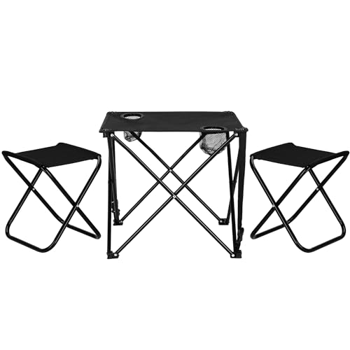 SPRINGOS Camping-Set Campingtisch mit 2 Hockern Freizeitmöbel Camping-Set SPRINGOS Camping-Set Campingtisch mit 2 Hockern Freizeitmöbel Camping-Set von SPRINGOS