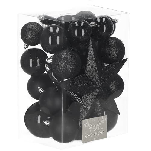 SPRINGOS Christbaumkugeln-Set Kunststoff 33-teilig Verschiedene Größen Weihnachtskugeln von SPRINGOS