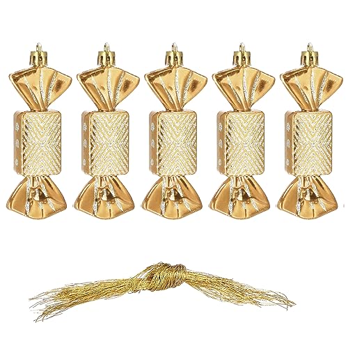 SPRINGOS Christbaumschmuck Kunstkugeln Baumkugeln Bonbons 5 Stück Durchmesser 9 cm bruchsicher von SPRINGOS