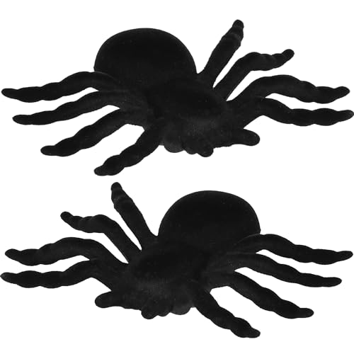 SPRINGOS Deko-Objekte für Halloween 2 schwarze Spinnen von SPRINGOS