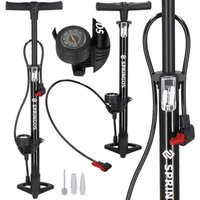 SPRINGOS Fahrradhandpumpe mit Druckmesser Luftpumpe bis 11 bar 160 PSI Doppelventilkopf SPRINGOS Fahrradhandpumpe mit Druckmesser Luftpumpe bis 11 bar 160 PSI Doppelventilkopf von SPRINGOS