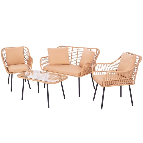 SPRINGOS Gartenmöbel-Set 2 Stühle Sofa Tisch von SPRINGOS