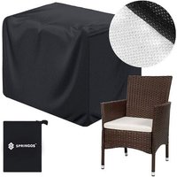 SPRINGOS Gartenschutzhülle Plane Abdeckung für Stapelstühle 70 x 125 x 70 cm Wasserfest Winddicht Abdeckhaube von SPRINGOS