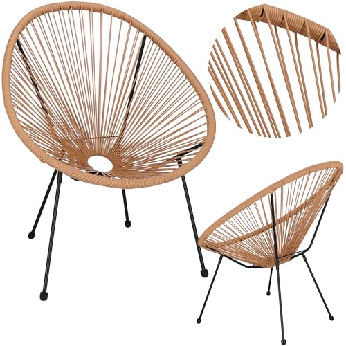 SPRINGOS Gartenstuhl Acapulco Stuhl PE-Rattan 73 x 40,5 x 87 cm von SPRINGOS