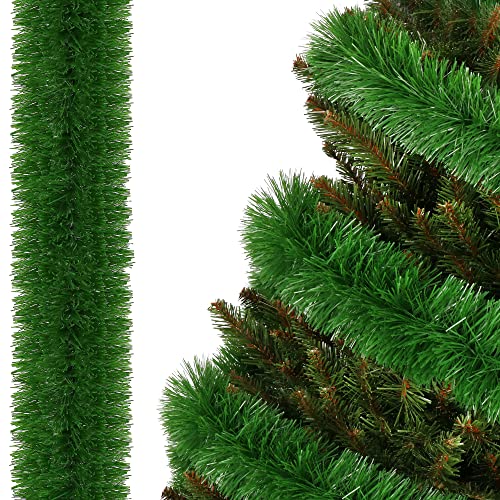 SPRINGOS Girlande für den Weihnachtsbaum 3 m dunkelgrün Kunstgirlande Weihnachtsbaumgirlande Christbaumschmuck Treppe Fensterrahmen von SPRINGOS