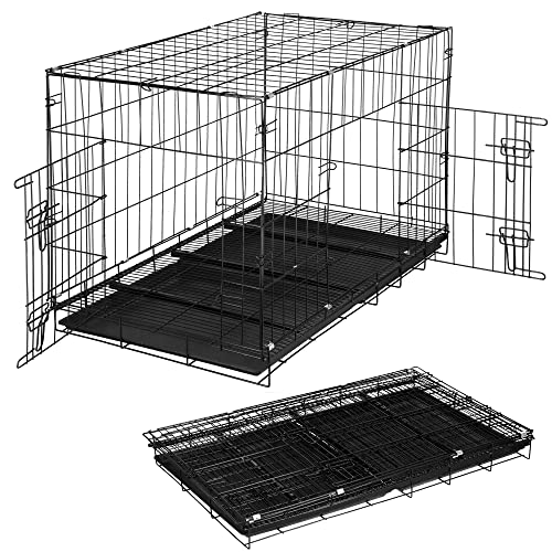 SPRINGOS Gitterkäfig Indoor-Kennel mit Bodenwannen Zwei Türen 100 x 70 x 60 cm SPRINGOS Gitterkäfig Indoor-Kennel mit Bodenwannen Zwei Türen 100 x 70 x 60 cm von SPRINGOS