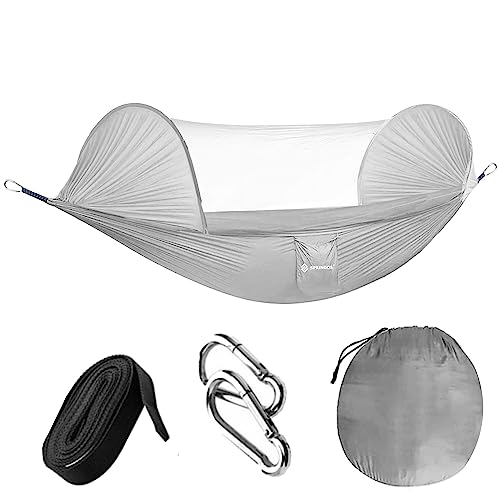 SPRINGOS Hängematte mit Moskitonetz Reise-Camping-Hängematte 140 x 260 cm von SPRINGOS