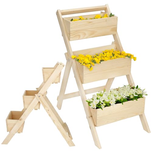 SPRINGOS Hochbeet Holz Blumenleiter mit 3 Ablagen SPRINGOS Hochbeet Holz Blumenleiter mit 3 Ablagen von SPRINGOS