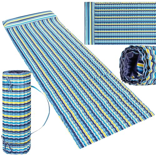 SPRINGOS Isomatte Schaumstoffmatte mit integriertem Kissen für Strand Camping Garten 60 x 180 cm Streifen-Muster zweiseitig SPRINGOS Isomatte Schaumstoffmatte mit integriertem Kissen für Strand Camping Garten 60 x 180 cm Streifen-Muster zweiseitig von SPRINGOS