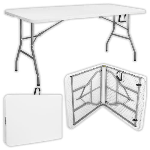 SPRINGOS Klappbarer Garten Tisch 180x74 cm 6 Personen Faltbar für Catering und Bankett Wetterfester HDPE Tisch von SPRINGOS