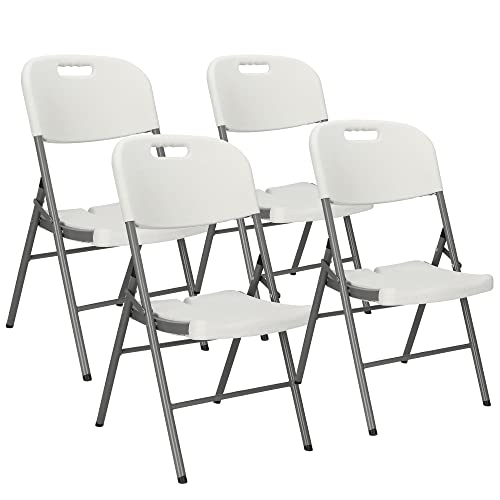 SPRINGOS Klappstühle 4er-Set Bankett Konferenz-Stühle Plastikstühle für Party von SPRINGOS