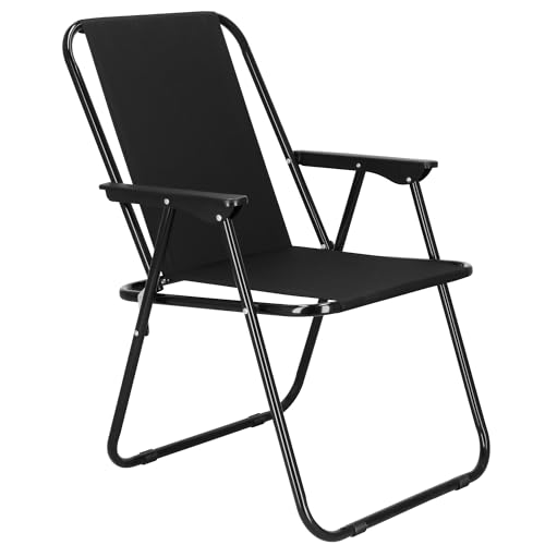 SPRINGOS Klappliegestuhl leicht & stabil – Faltbarer Campingstuhl mit Armlehnen, Outdoor Gartenstuhl klappbar für Camping, Angeln & Balkon von SPRINGOS