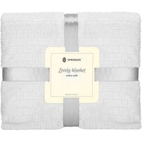 SPRINGOS Kuscheldecke 170 x 210 cm Wohndecke Tagesdecke Überwurf Textur Waffelmuster Plaid von SPRINGOS
