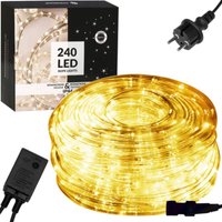 SPRINGOS LED Lichtschlauch 240 LED Lichterkette 11,5 Meter Programmer 8 Funktionen IP44 Warmweiß Stromversorgung Weihnachtsdekoration Partydekoration SPRINGOS LED Lichtschlauch 240 LED Lichterkette 11,5 Meter Programmer 8 Funktionen IP44 Warmweiß Stromversorgung Weihnachtsdekoration Partydekoration von SPRINGOS
