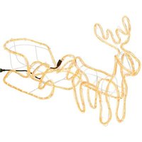 SPRINGOS LED-Rentier mit Schlitten 130 cm Lichtschlauch Lichtfarbe Warmweiß Rahmen aus Metall SPRINGOS LED-Rentier mit Schlitten 130 cm Lichtschlauch Lichtfarbe Warmweiß Rahmen aus Metall von SPRINGOS