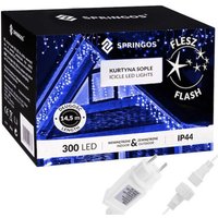 SPRINGOS Lichterkette 300 LED 14,5 m Blau Flash Funktion Stromversorgung Lichtervorhang Lichtdekoration Indoor/Outdoor SPRINGOS Lichterkette 300 LED 14,5 m Blau Flash Funktion Stromversorgung Lichtervorhang Lichtdekoration Indoor/Outdoor von SPRINGOS