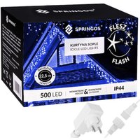 SPRINGOS Lichterkette 500 LED 22,5 m Blau Flash Funktion Stromversorgung Lichtervorhang Lichtdekoration Indoor Outdoor Weihnachten SPRINGOS Lichterkette 500 LED 22,5 m Blau Flash Funktion Stromversorgung Lichtervorhang Lichtdekoration Indoor Outdoor Weihnachten von SPRINGOS