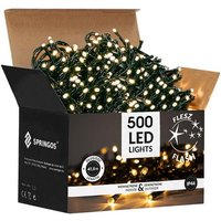 SPRINGOS Lichterkette 500 LEDs 41,5 m Warmweiß m. Flash Effekt Stromversorgung Lichtervorhang Lichtdekoration Indoor Outdoor Weihnachten von SPRINGOS