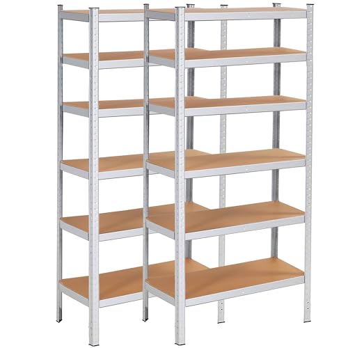 SPRINGOS Metallregale Schwerlastregale 110 x 225 x 50 cm 2 Stück von SPRINGOS