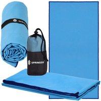 Mikrofaser Handtuch Strandtuch Schnelltrocknendes Handtuch 90 x 180 cm Pool-Handtuch inkl. Packbeutel Sommer-Strandtuch Sitzunterlage - Springos von SPRINGOS