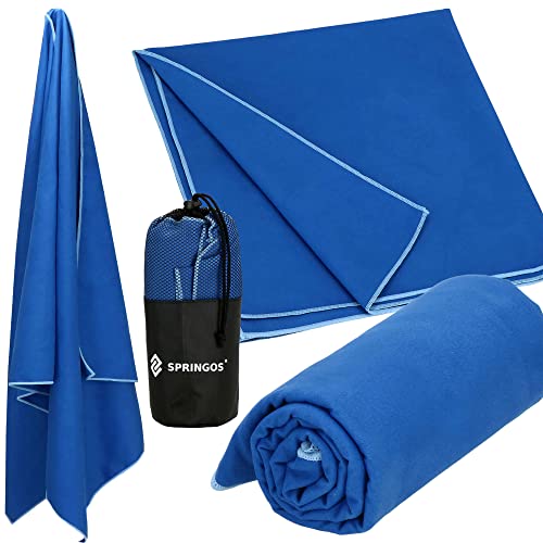 SPRINGOS Mikrofaser Strandtuch 75 x 150 cm Ultraleichtes Schnelltrocknendes Handtuch für den Strand Leichte Stranddecke Sitzunterlage ideal für Urlaub von SPRINGOS