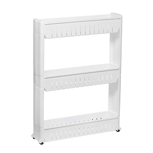 SPRINGOS Mobilregal 3 Ablagen Baderegal Standregal Ständer Waschmaschinenregal Badezimmer Bad WC Allzweck Regal 70 x 54 x 12,5 cm weiß (Weiß 70 x 54 x 12,5 cm) von SPRINGOS