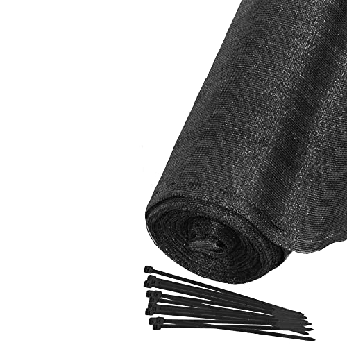 SPRINGOS Schattiernetz Beschattungsnetz 1,5 x 10 m 140 g/m² Zaunblende inkl. 50 Stück Kabelbinder von SPRINGOS