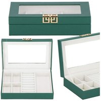 SPRINGOS Schmuckschatulle Schmuckkasten mit Sichtfenster dekorativem Verschluss 23,5 x 14 x 5,5 cm SPRINGOS Schmuckschatulle Schmuckkasten mit Sichtfenster dekorativem Verschluss 23,5 x 14 x 5,5 cm von SPRINGOS