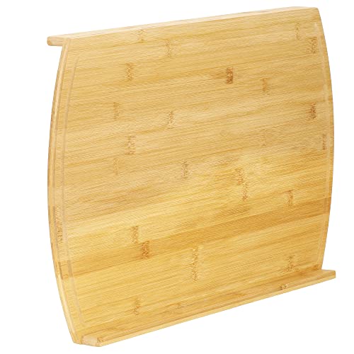 SPRINGOS Schneidebrett aus Bambusholz 38 x 58 cm mit Saftrille großes Holz-Brett für die Küche von SPRINGOS