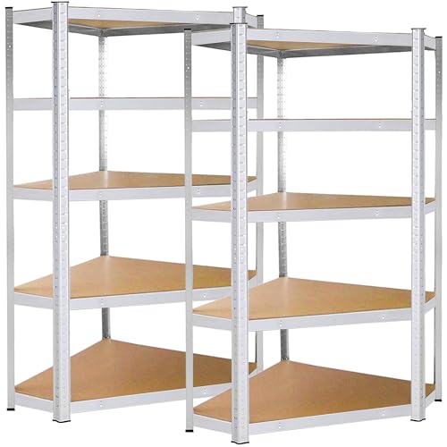 SPRINGOS Schwerlastregale Eckregale 124 x 180 x 90 cm 2 Stück von SPRINGOS