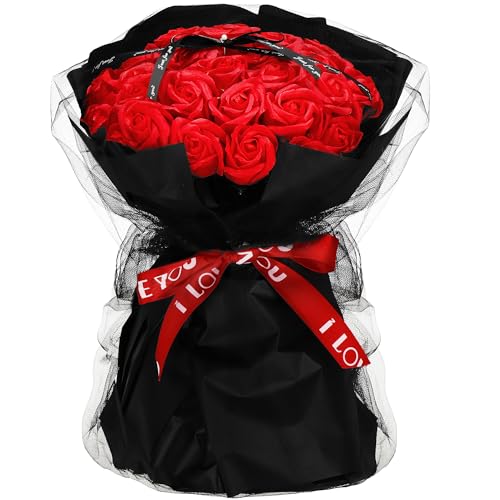 SPRINGOS Seifenstrauß mit 32 Rosen Seifenrosen 30 cm von SPRINGOS