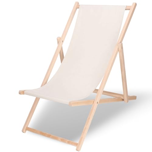 SPRINGOS Sonnenliege klappbar Gartenliege wetterfest Massivholz Stabiler Liegestuhl klappbar mit 3-Fach Verstellbarer Rückenlehne für Garten Balkon wetterfeste Liege SPRINGOS Sonnenliege klappbar Gartenliege wetterfest Massivholz Stabiler Liegestuhl klappbar mit 3-Fach Verstellbarer Rückenlehne für Garten Balkon wetterfeste Liege von SPRINGOS