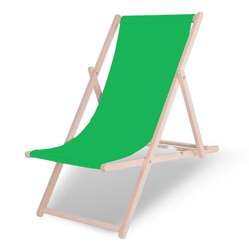 SPRINGOS Sonnenliege klappbar Gartenliege wetterfest Massivholz Stabiler Liegestuhl klappbar mit 3-Fach Verstellbarer Rückenlehne für Garten Balkon wetterfeste Liege von SPRINGOS