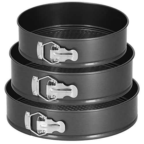 SPRINGOS Springbackform 3er-Set runde Backbleche zum Backen Durchmesser 23 cm 25 cm 27 cm von SPRINGOS