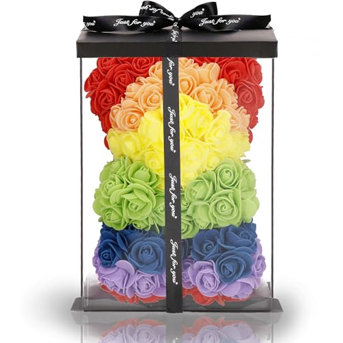 SPRINGOS Teddybär aus Rosen Rosenbär Geschenkbox von SPRINGOS