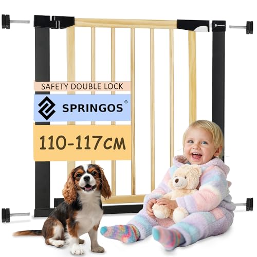 SPRINGOS Tür- und Treppenschutzgitter 2 Verlängerungen Spannsystem 110-117 cm von SPRINGOS