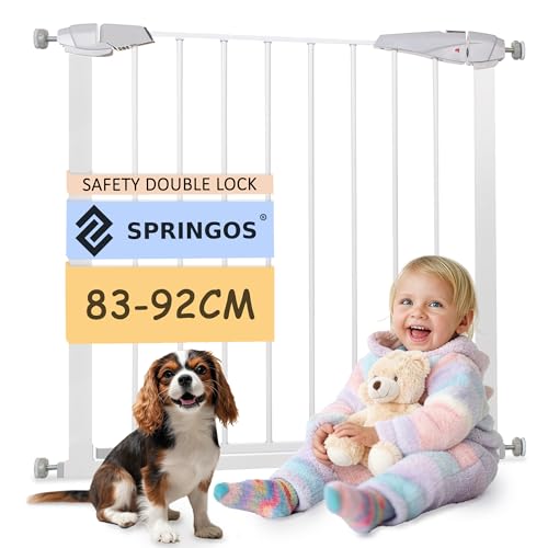 SPRINGOS Tür- und Treppenschutzgitter mit Verlängerungen 7 cm Kinderschutzgitter Absperrung der Bereichen Passung 83-92 cm Spannsystem SPRINGOS Tür- und Treppenschutzgitter mit Verlängerungen 7 cm Kinderschutzgitter Absperrung der Bereichen Passung 83-92 cm Spannsystem von SPRINGOS
