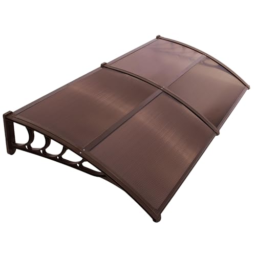 SPRINGOS Türvordach Eingangsüberdachung Vordach über Haustür Balkon Regenschutz 200 x 95 x 26,5 cm Aluminium Polycarbonat von SPRINGOS