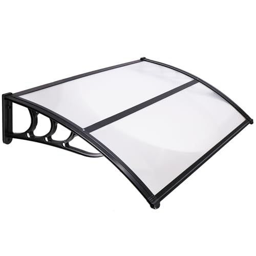 SPRINGOS Türvordach Überdachung Polycarbonat Transparent Vordach über Haustür Balkon Regenschutz Türüberdachung Eingangsüberdachung Haustürüberdachung 120 x 75 x 23 cm Aluminium SPRINGOS Türvordach Überdachung Polycarbonat Transparent Vordach über Haustür Balkon Regenschutz Türüberdachung Eingangsüberdachung Haustürüberdachung 120 x 75 x 23 cm Aluminium von SPRINGOS